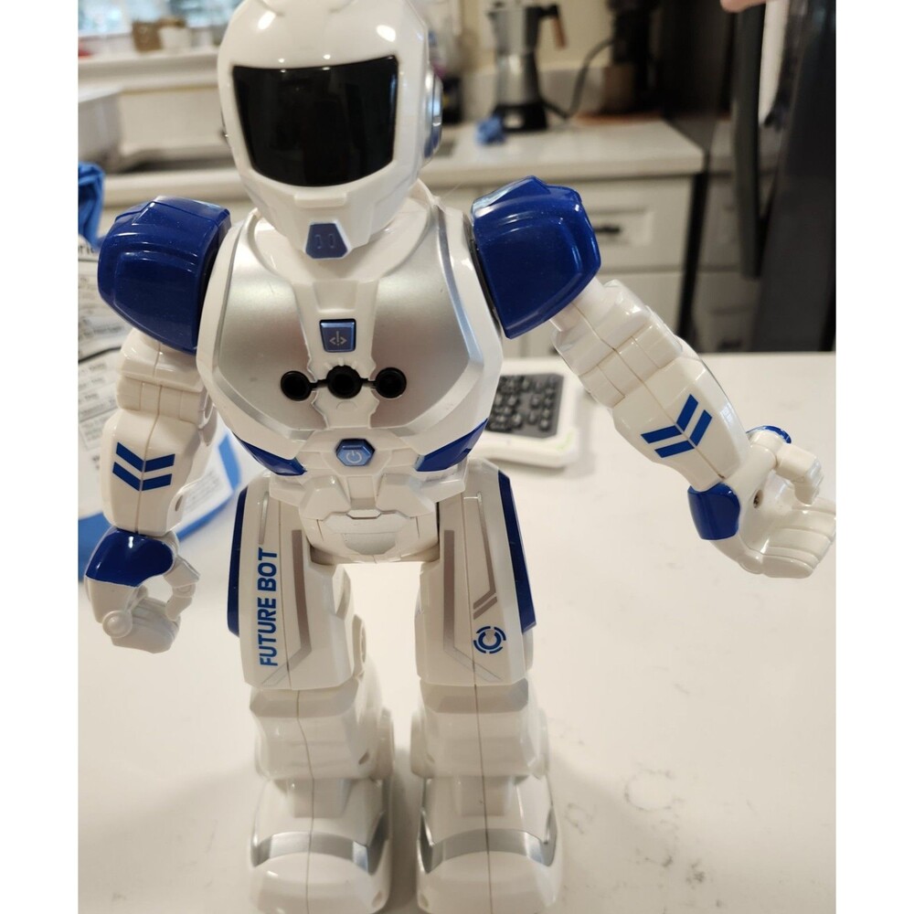 Xtrem Bots Smart Bot Hi-Tech Robot USB Charge 50 Actions Blue White Gray